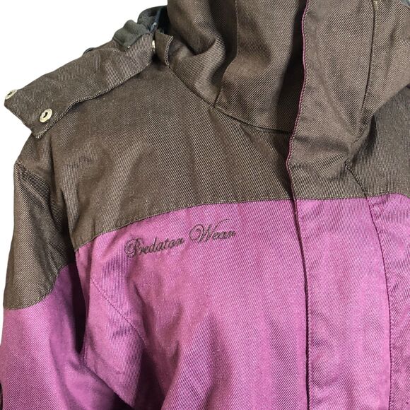 Predator Wear Jacket XS Purple Gray Removable Hood Insulated Ski Coat Parka - Picture 12 of 14